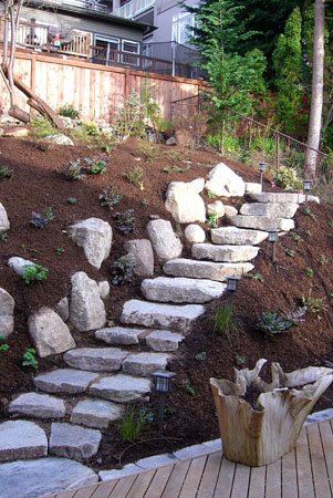Steep Slope Vertumni, Garden Design Steep Hillside